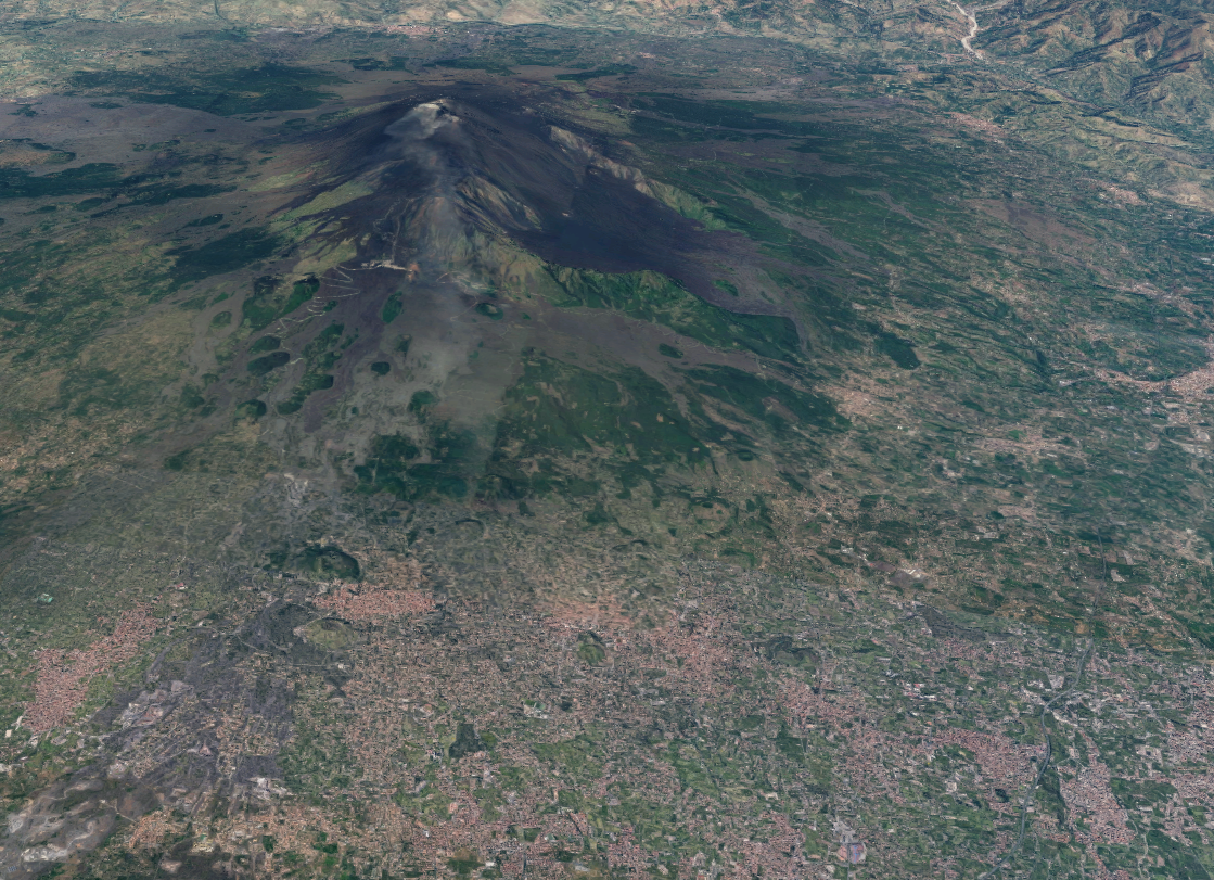 Imagen del Volcán Etna en Sicilia